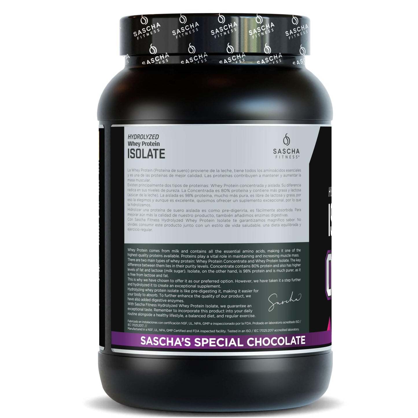 Proteína Whey Sabor Chocolate - Sascha Fitness España_2