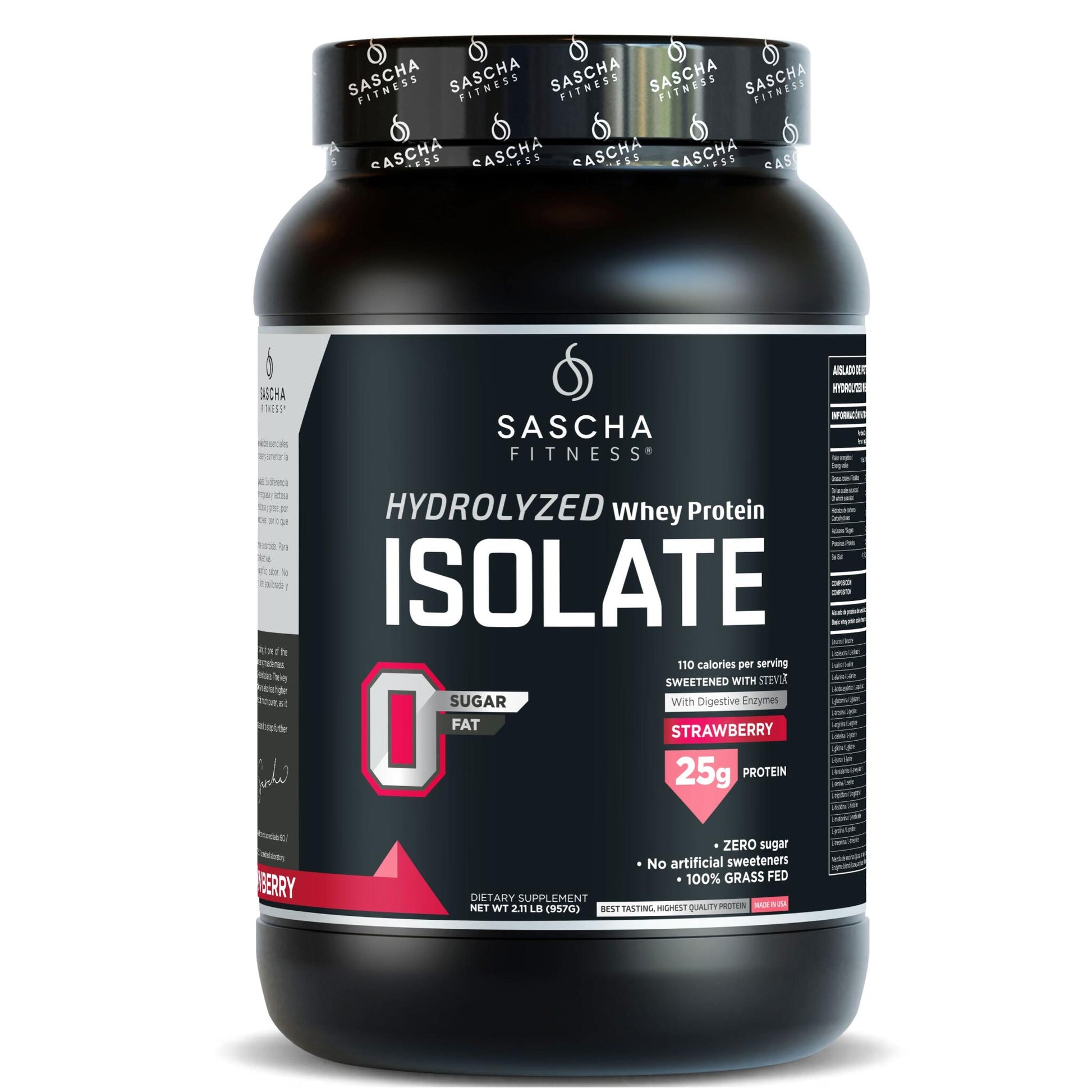 Proteína Whey Sabor Fresa - Sascha Fitness España_0