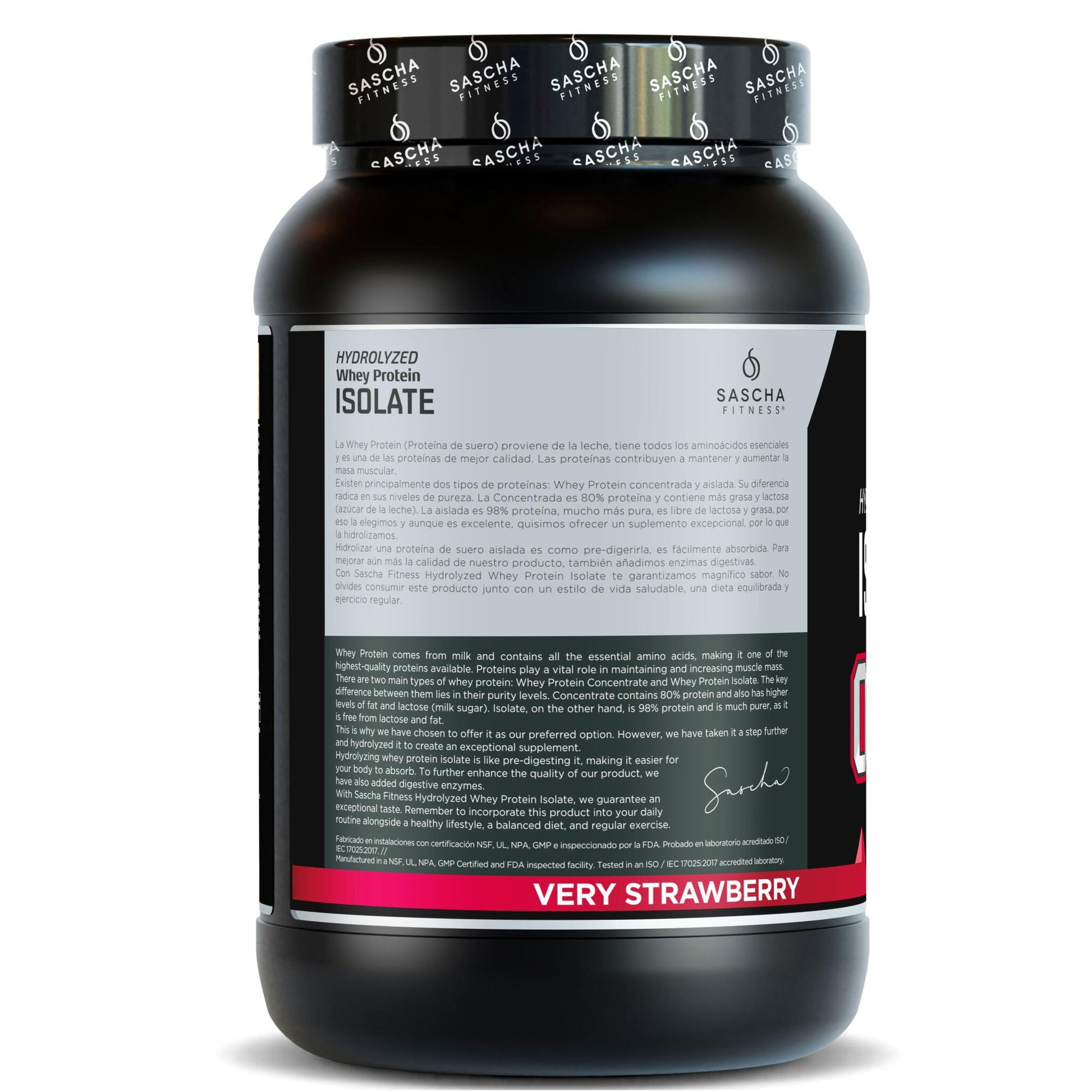 Proteína Whey Sabor Fresa - Sascha Fitness España_2