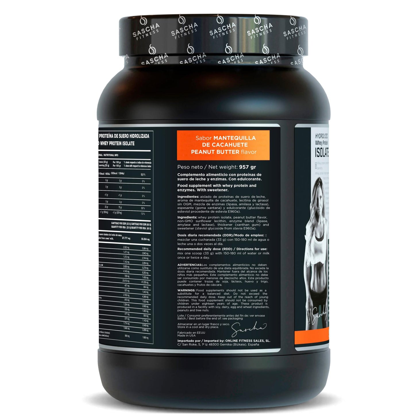 Proteína Whey Sabor Mantequilla De Cacahuete - Sascha Fitness España_1