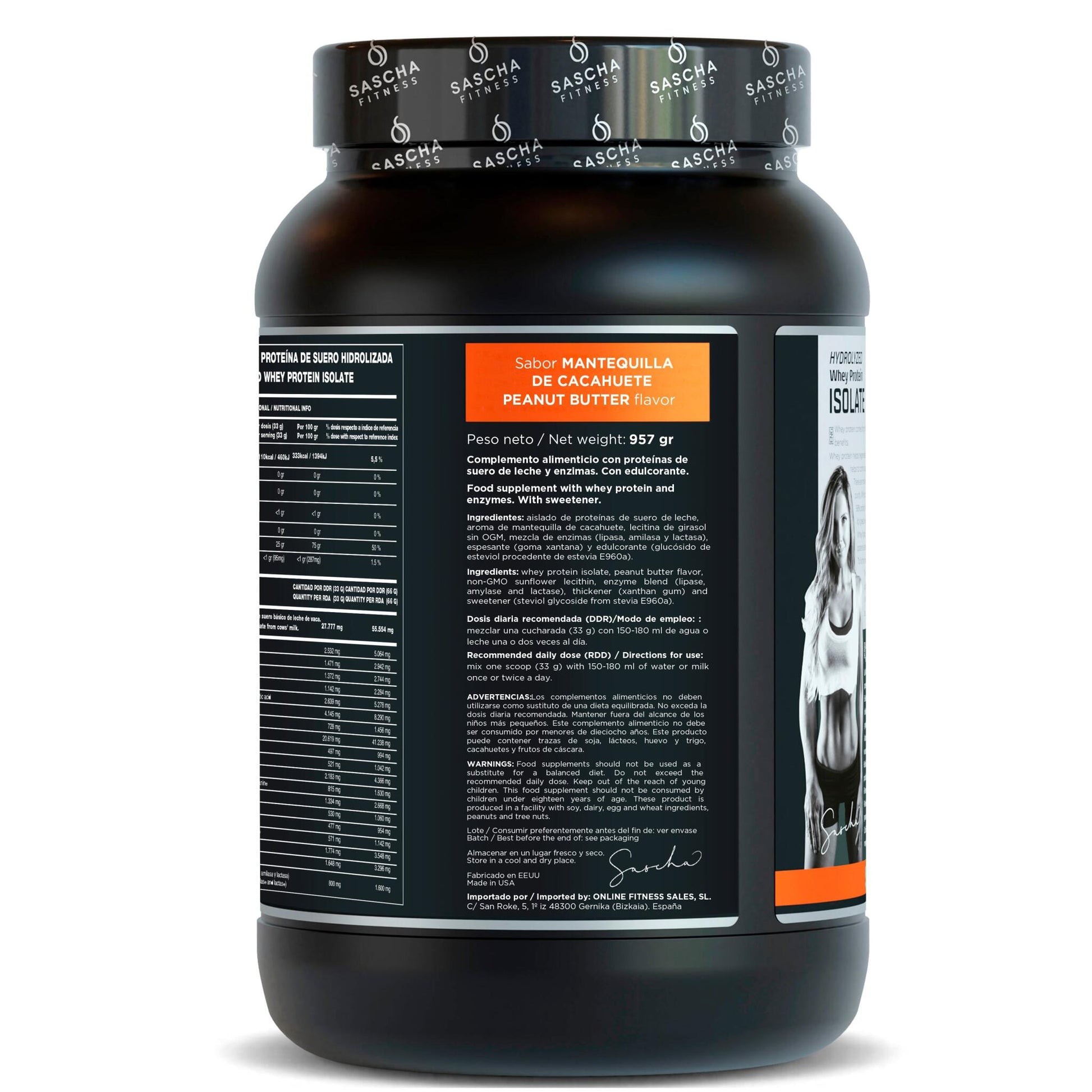 Proteína Whey Sabor Mantequilla De Cacahuete - Sascha Fitness España_1