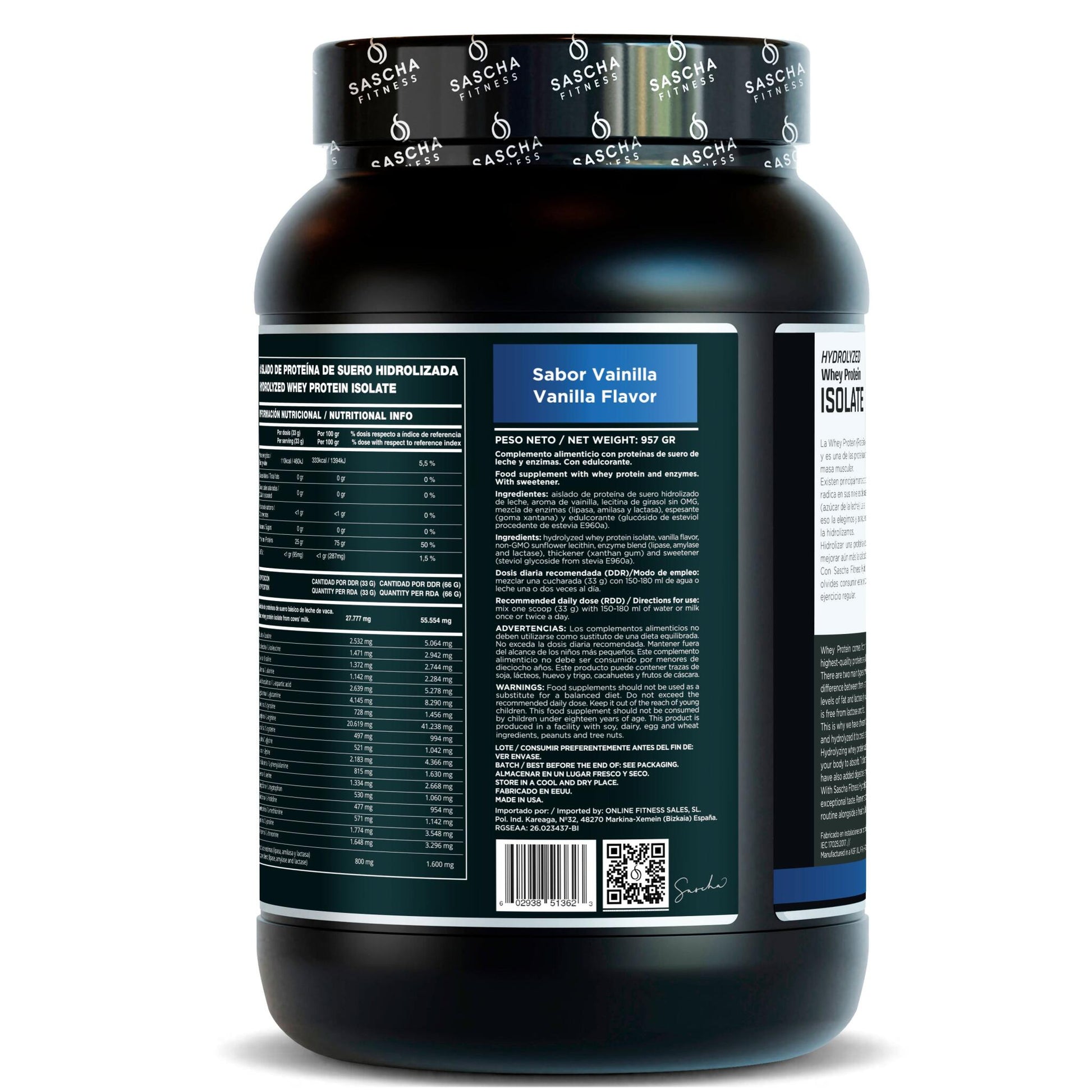Proteína Whey Sabor Vainilla - Sascha Fitness España_3