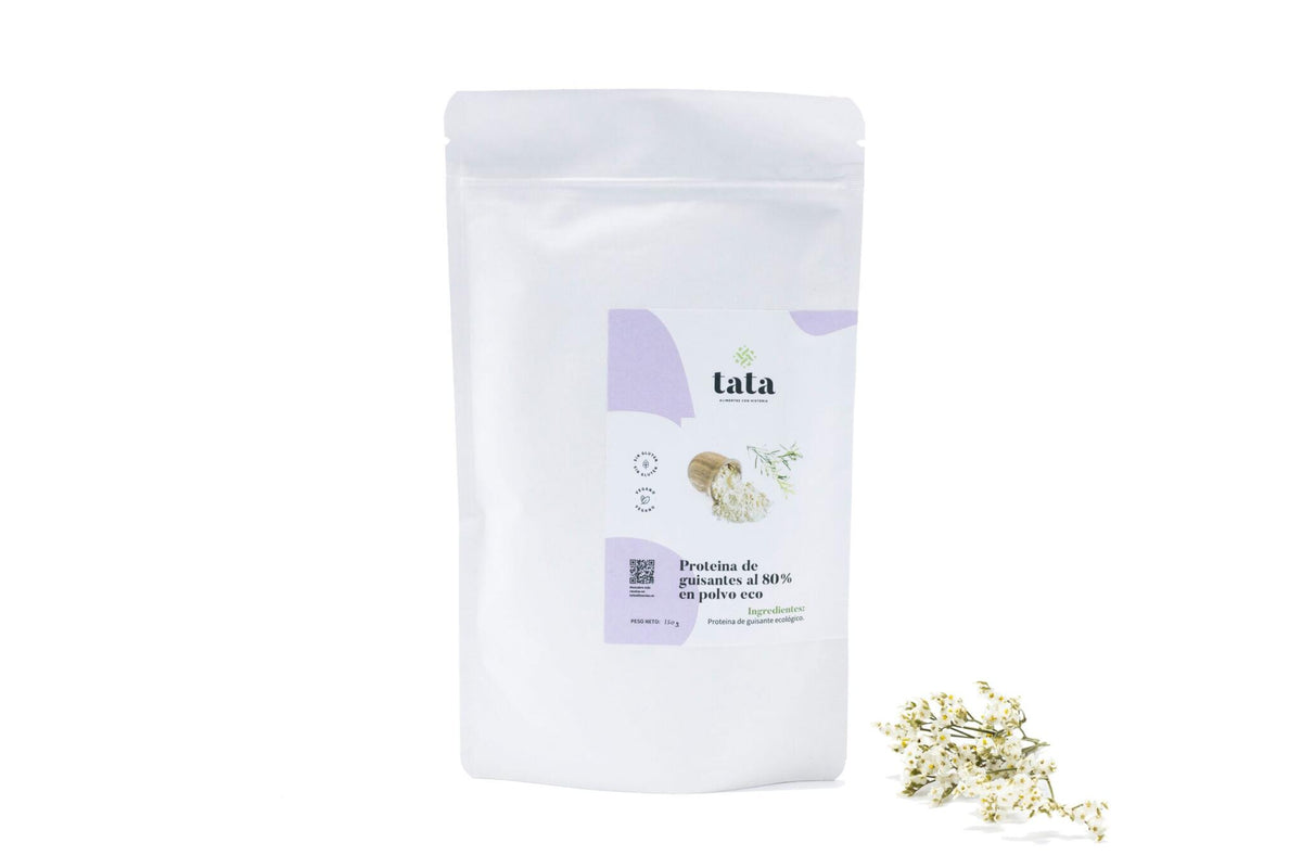 Proteína de guisante en polvo ecológica 80%, proteína vegetal vegana para batidos 150 g_0