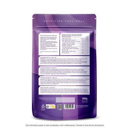 Proteína de guisante sabor cacao eco Energy Feelings 500 g XL Pack