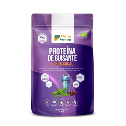 Proteína de guisante sabor cacao eco Energy Feelings 500 g XL Pack