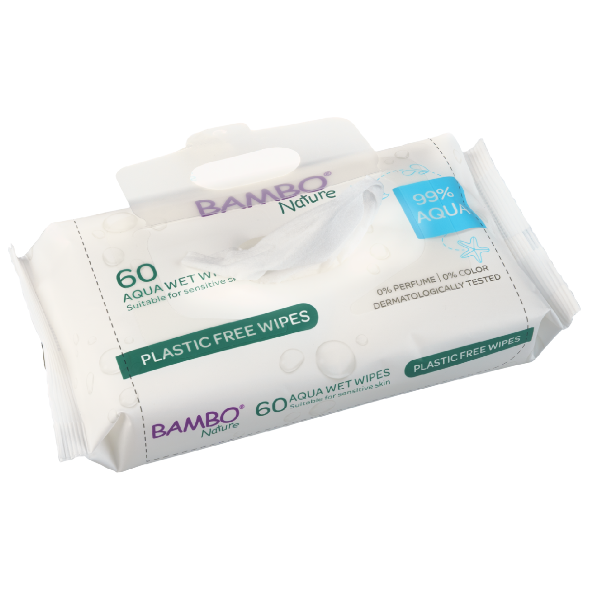 Toallitas Aqua 99 % agua Bambo Nature 60 uds