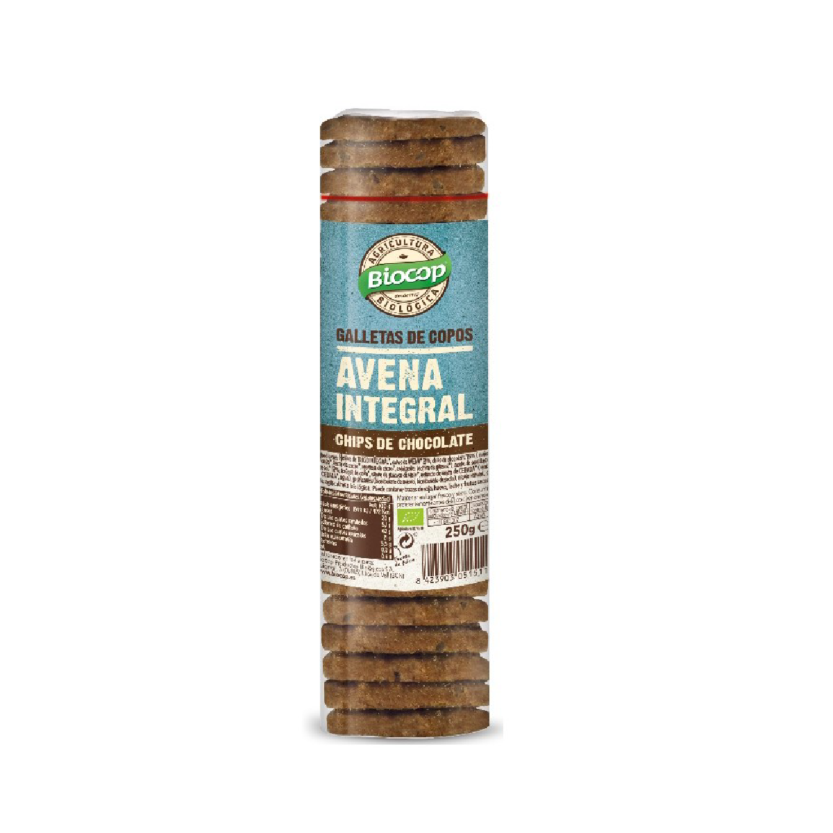 Galletas Copos de Avena Integral con Chips de Choco BIO Biocop 250 g