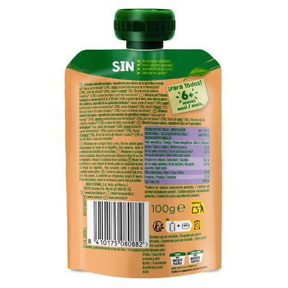 Bolsita Pouch Nutriflora Mango, Yogur, Avena y Plátano BIO Hero Solo 100 g