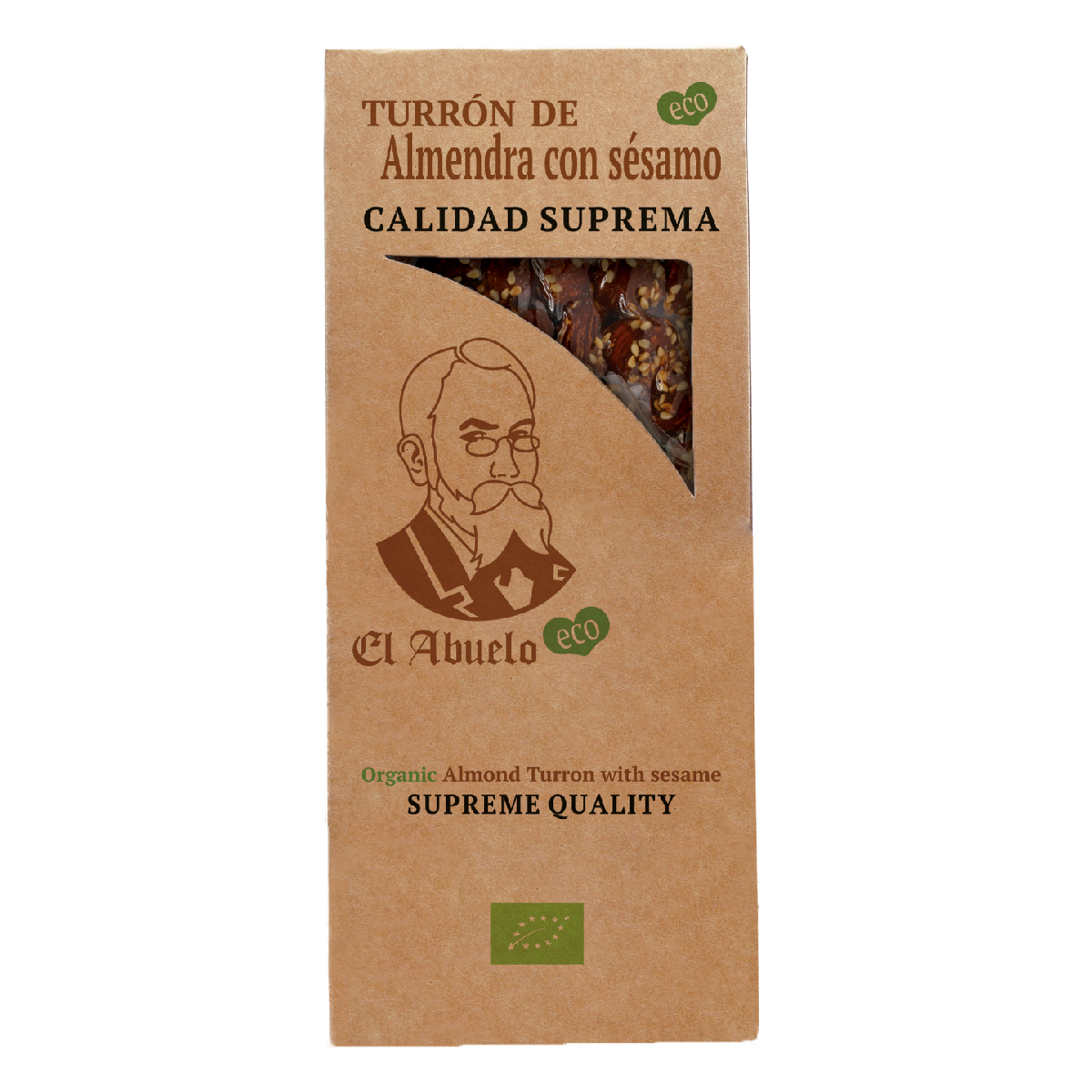 Turrón de Almendra con Sésamo ECO El Abuelo 200 g