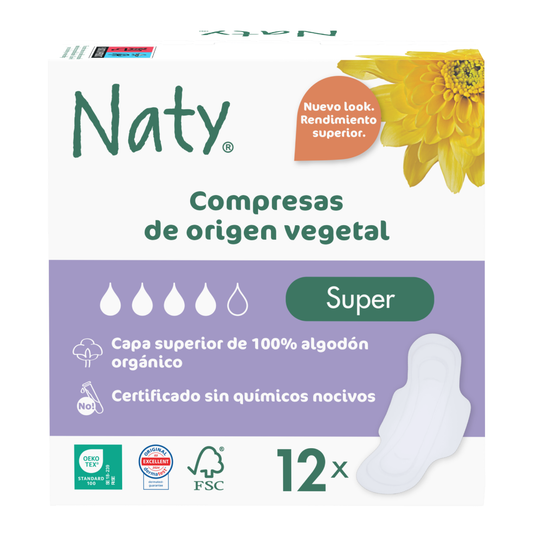 Compresas Súper Naty 12 Uds