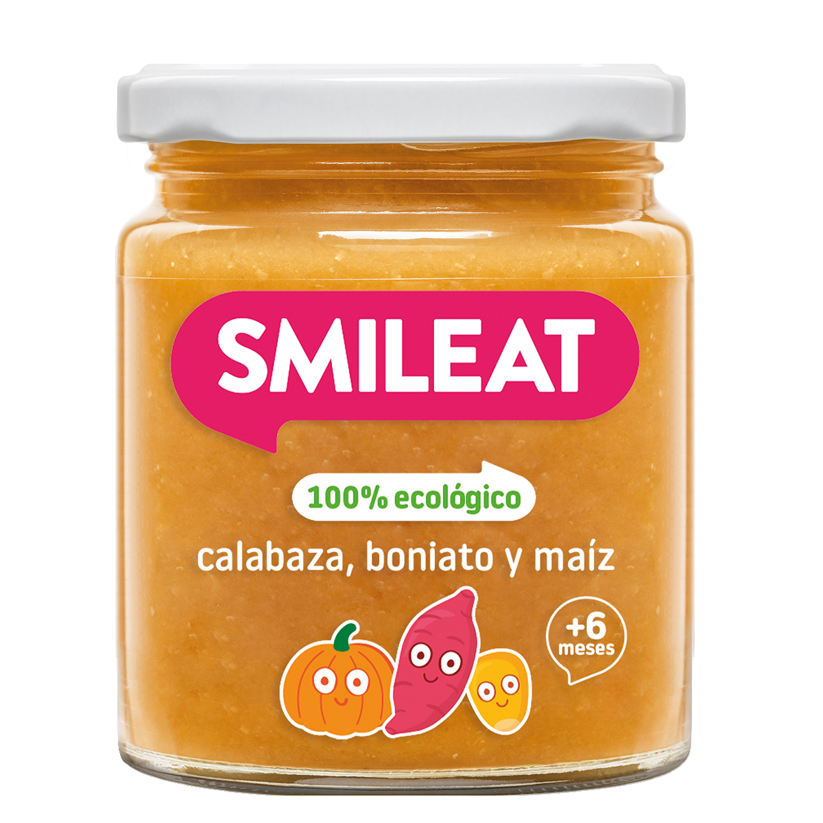 Tarrito BIO Calabaza, Boniato y Maíz +6 meses Smileat 220g