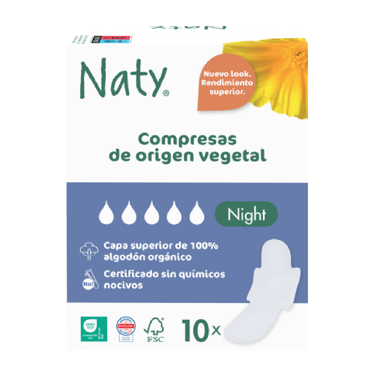 Compresas ECO noche Naty 10 Uds