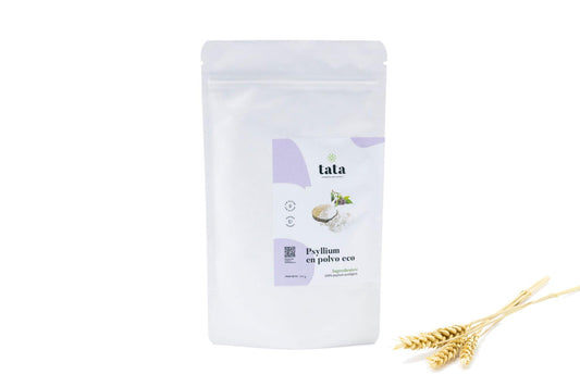 Psyllium en polvo ecológico, cáscara de Plantago ovata rica en fibra soluble 150 g_0