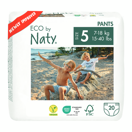 Bragapañal Nº 5 Naty 12-18 kg Eco by Naty 20 uds