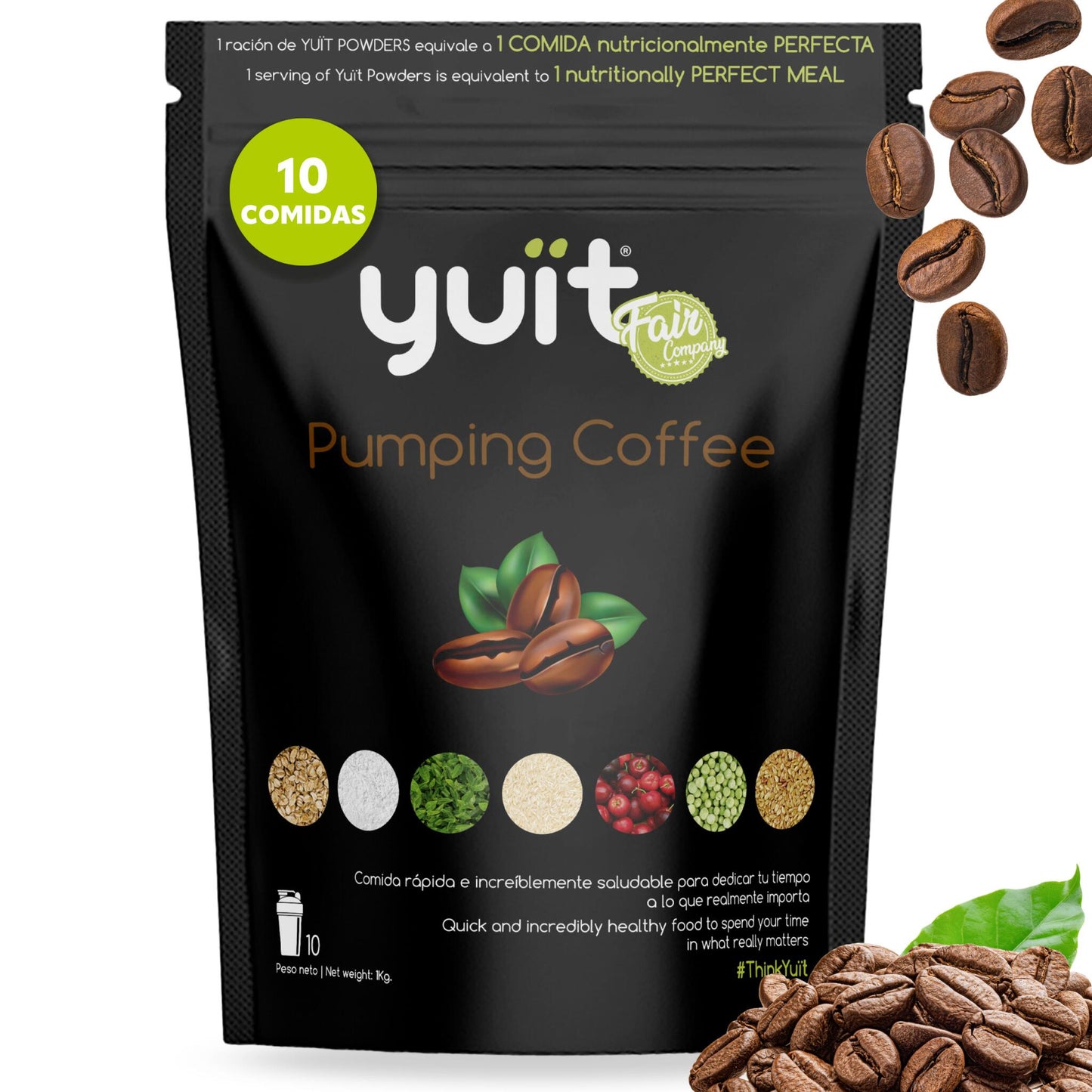 Pumping Coffee · Comida completa en polvo: Nutrición equilibrada en segundos. Mezcla, bebe y sigue con tu día._0