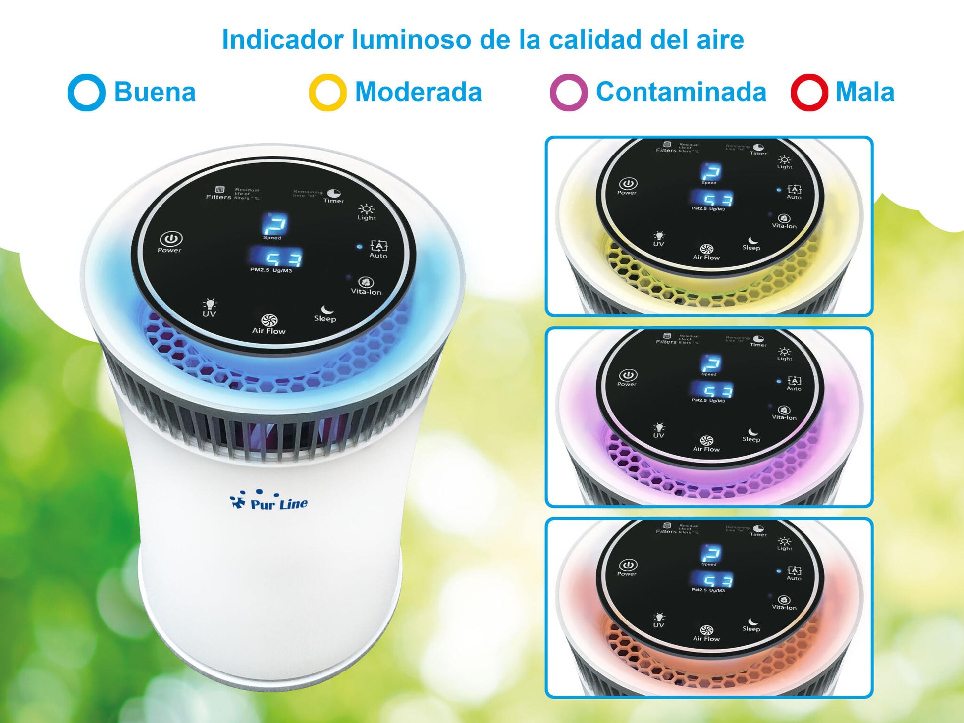Purificador De Aire De Bajo Consumo 20m2 Fresh Air 50 Purline_3