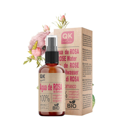 QKnatur - Agua De Rosas De Damasco 100ml - Tónico Facial- Rostro, Contorno De Ojos, Cuerpo, Cabello_0