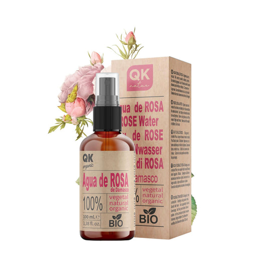 QKnatur - Agua De Rosas De Damasco 100ml - Tónico Facial- Rostro, Contorno De Ojos, Cuerpo, Cabello_0