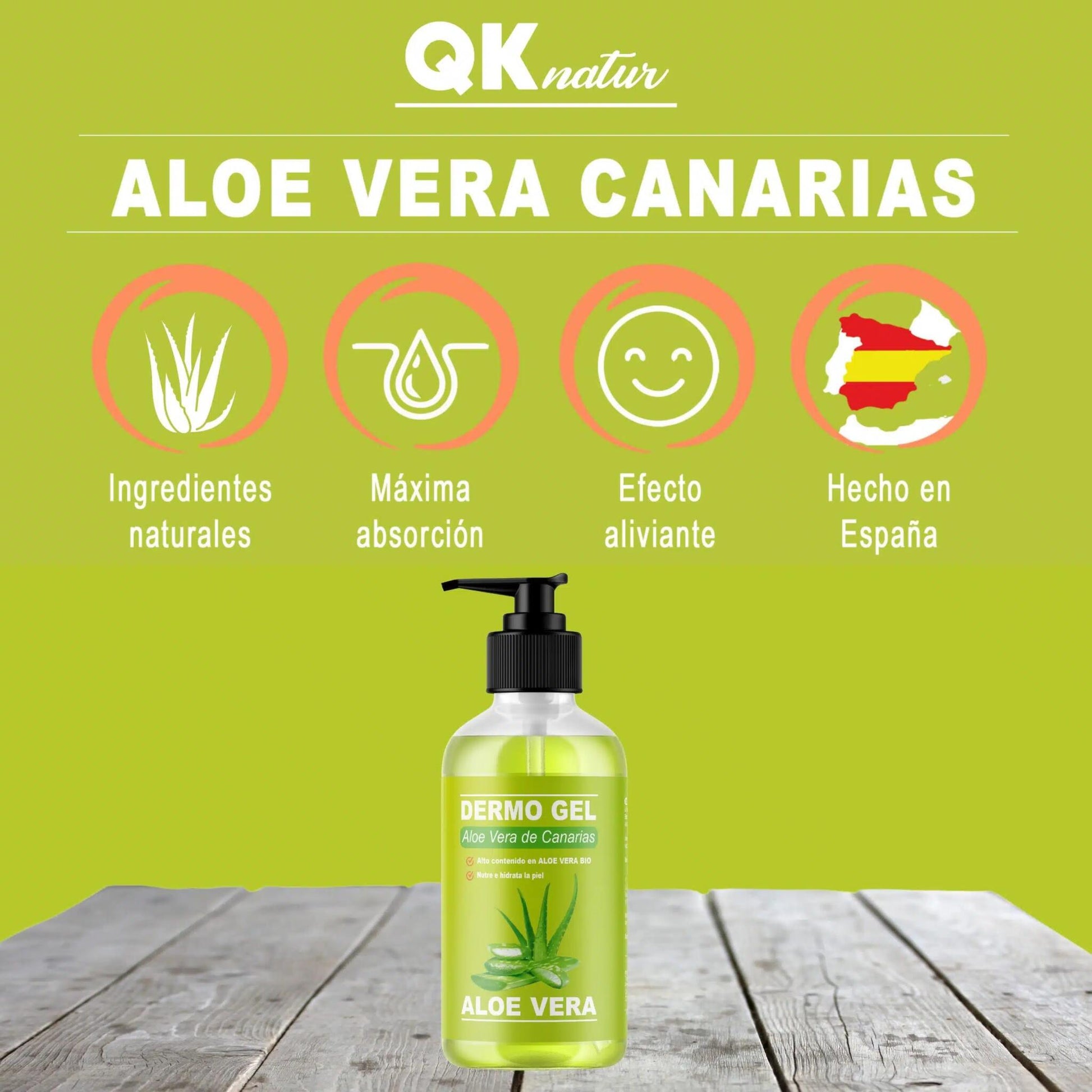 QKnatur - Dermo Gel Aloe Vera De Canarias Bio - Efecto Calmante, Nutre E Hidrata La Piel Para Cara Y Cuerpo - 250 Ml_5