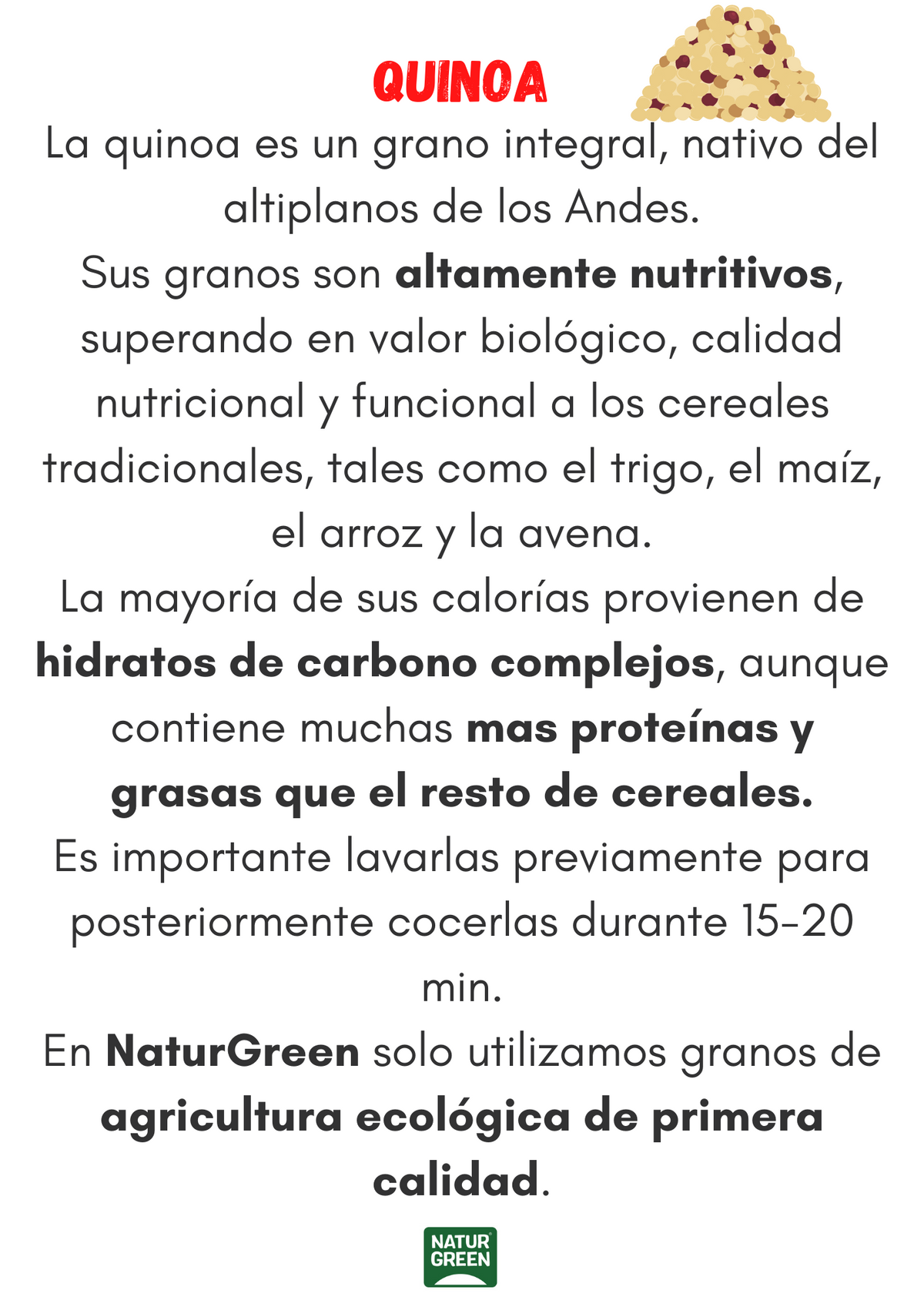 Quinoa NaturGreen 450 g