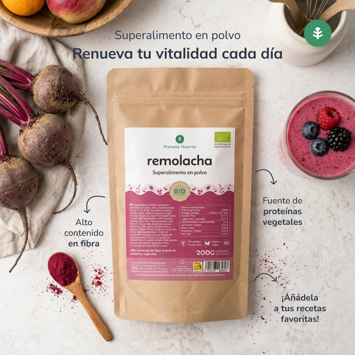 Remolacha en polvo Eco Planeta Huerto 200 gr