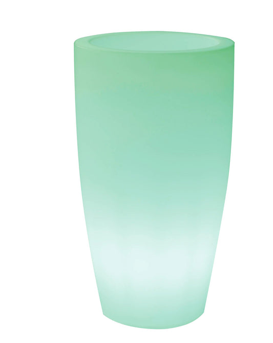 Macetero Bambú / Ø40x70 Cm. / Blanco / Rgb + Luz Fría Con Batería Recargable_0