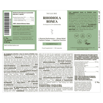 Rhodiola rosea 200mg – estrés, estado de ánimo, energía y reducción del cansancio (120 cápsulas)_4