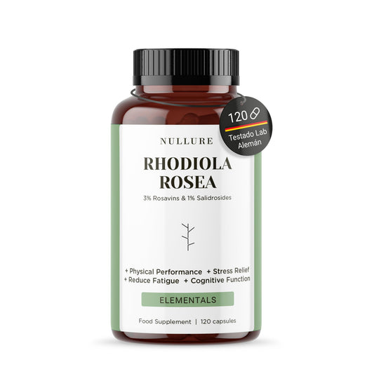 Rhodiola rosea 200mg nullure – estrés, estado de ánimo, energía y reducción del cansancio (120 cápsulas)_0
