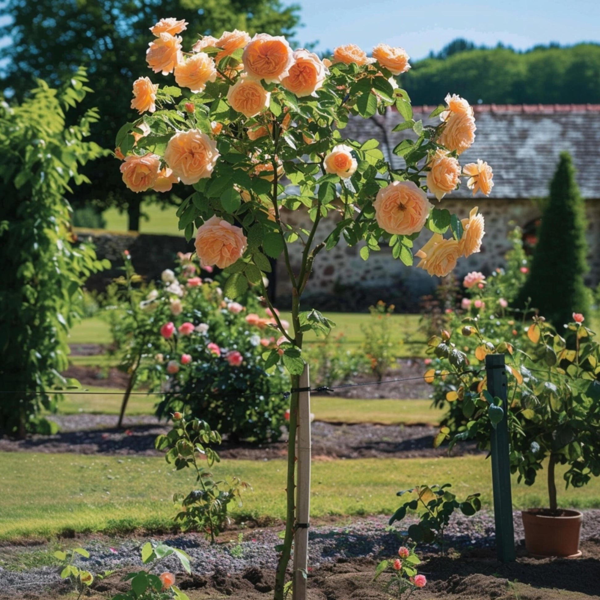 Rosa De Tallo - 2 Pzs - Rosa Palace 'catherine' - Altura 80-100cm - ⌀19cm_1