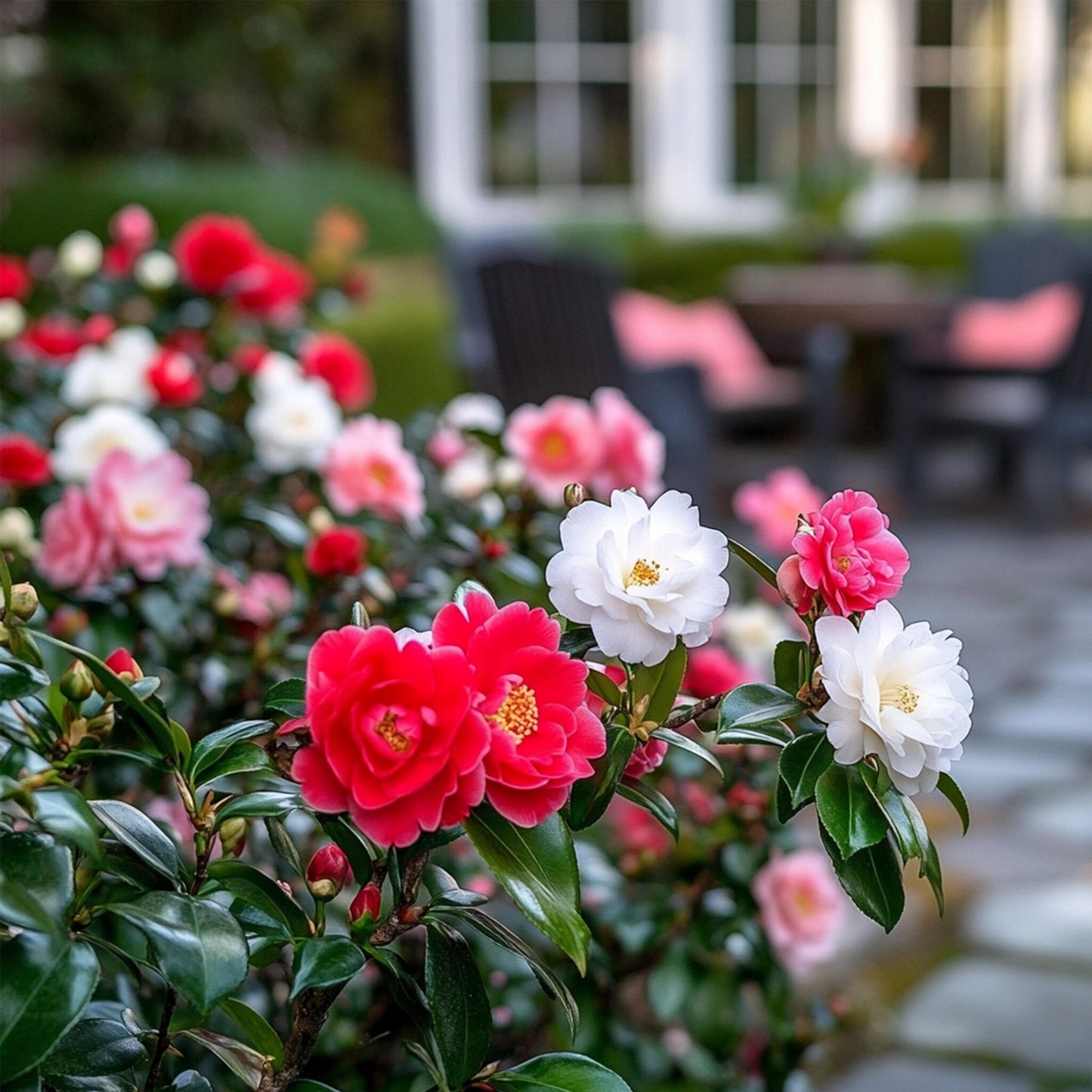 Rosa Japonesa - 3 Pzs - Camellia Japonica - Altura 25-40cm - ⌀9cm_1