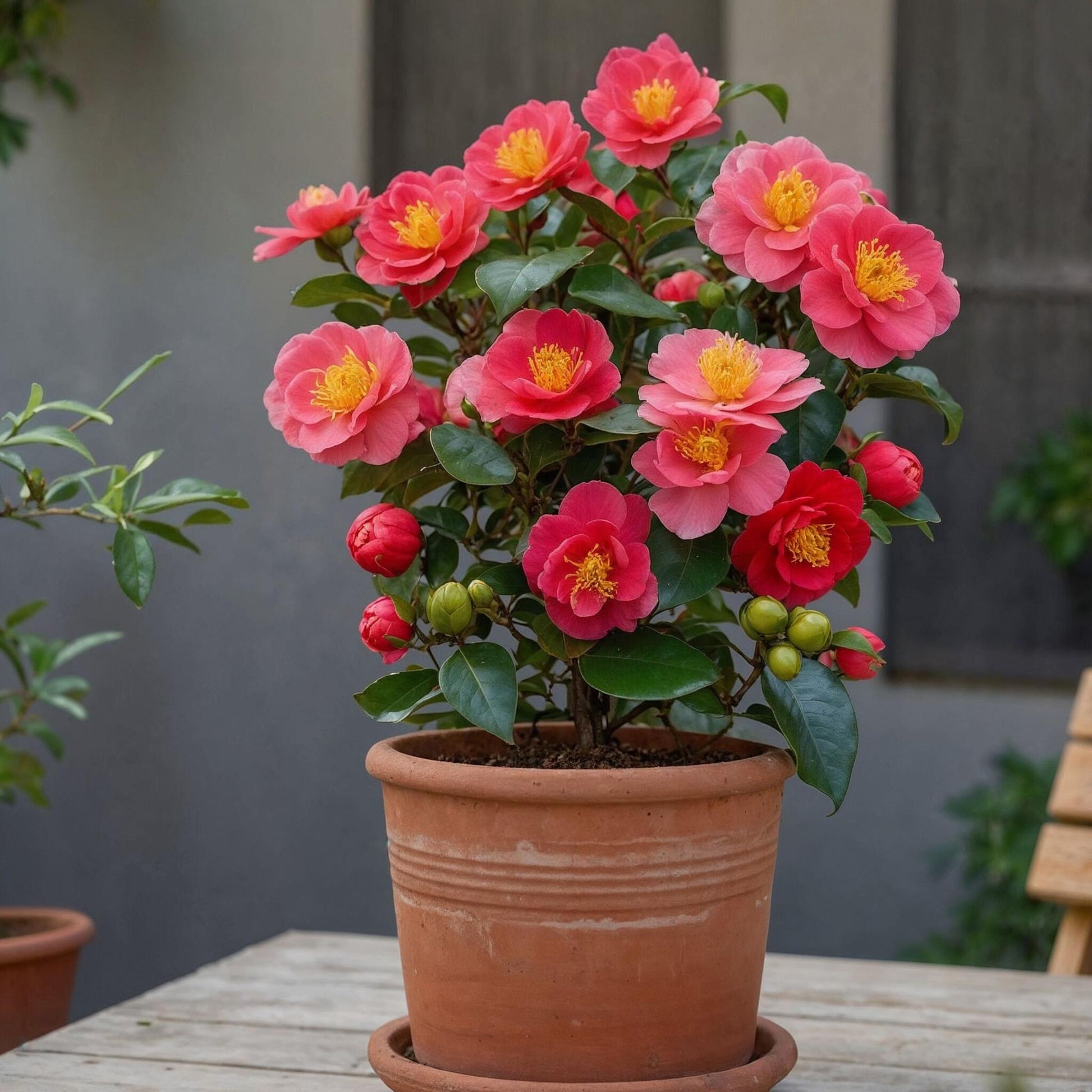 Rosa Japonesa - Camellia Japonica 'lady Campbell' - Altura 60-70cm - ⌀19cm_1