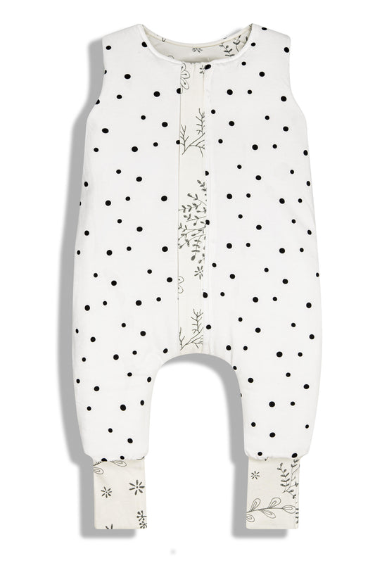 Saco De Dormir Con Pies Reversible T-xs Jersey Algodón Dots-bloom_0