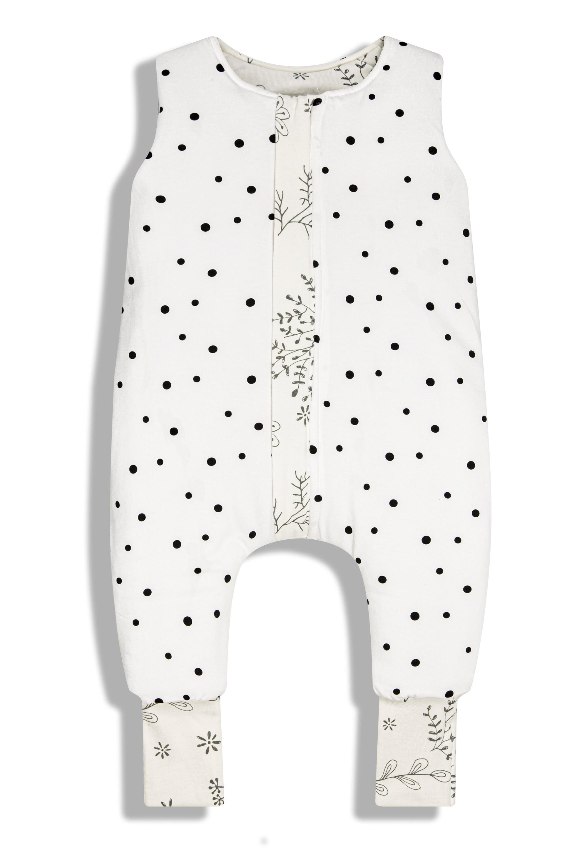 Saco De Dormir Con Pies Reversible T-xs Jersey Algodón Dots-bloom_3