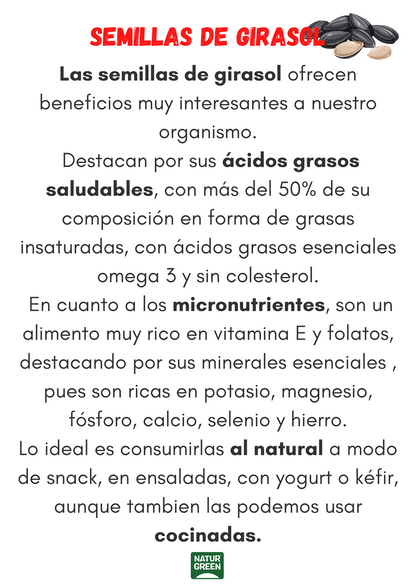 Semillas de Girasol Bio Naturgreen 225 g