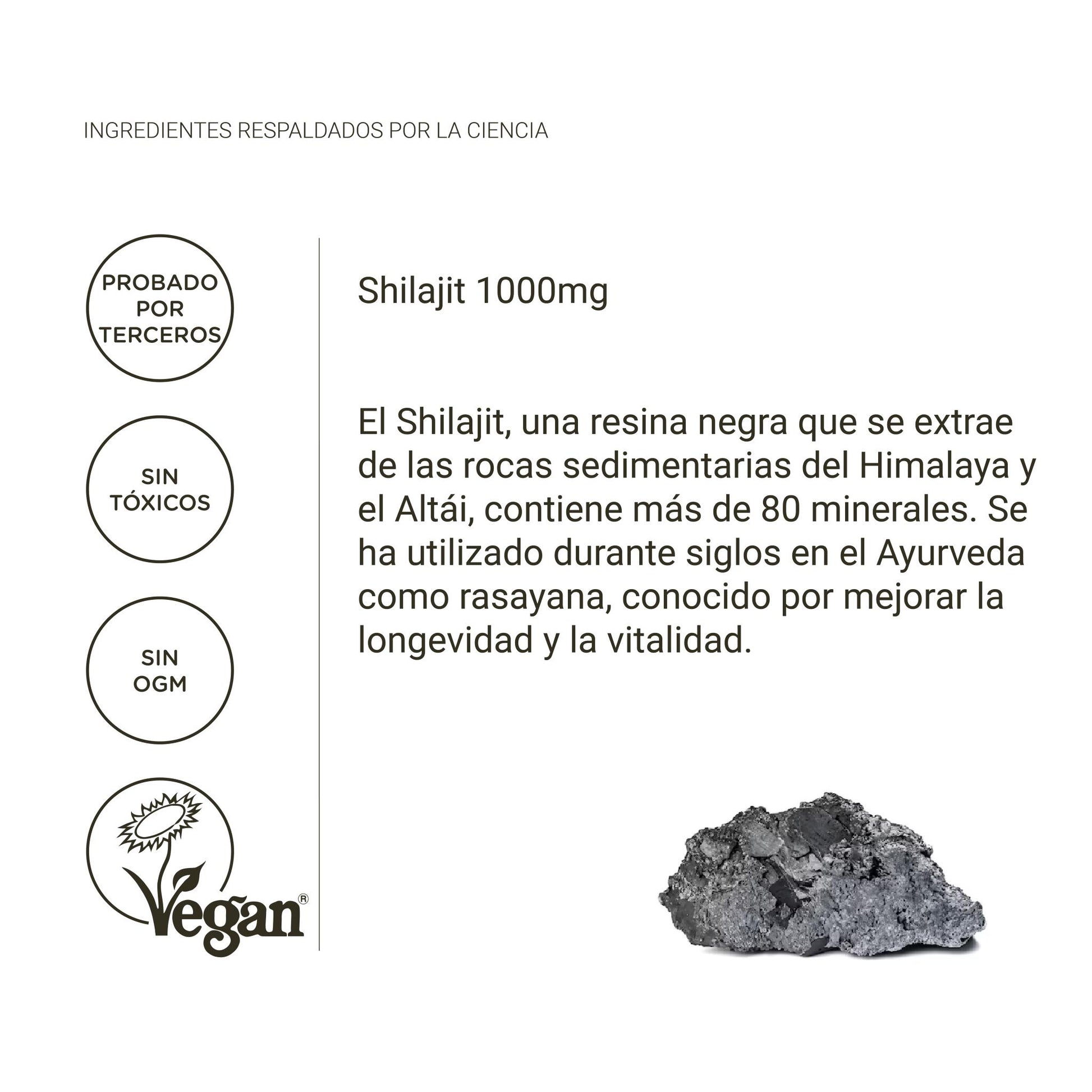 Shilajit puro del himalaya – 60% ácido fúlvico, recuperación, energía y antiinflamatorio (120 cápsulas)_3