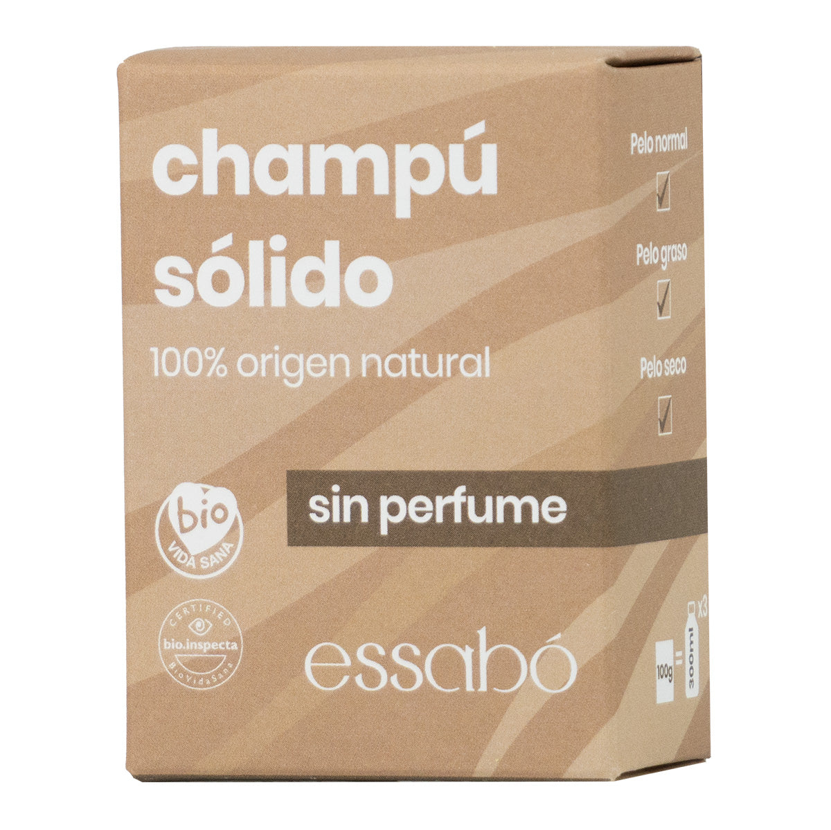 Champú sólido sin perfume Essabó 100 g