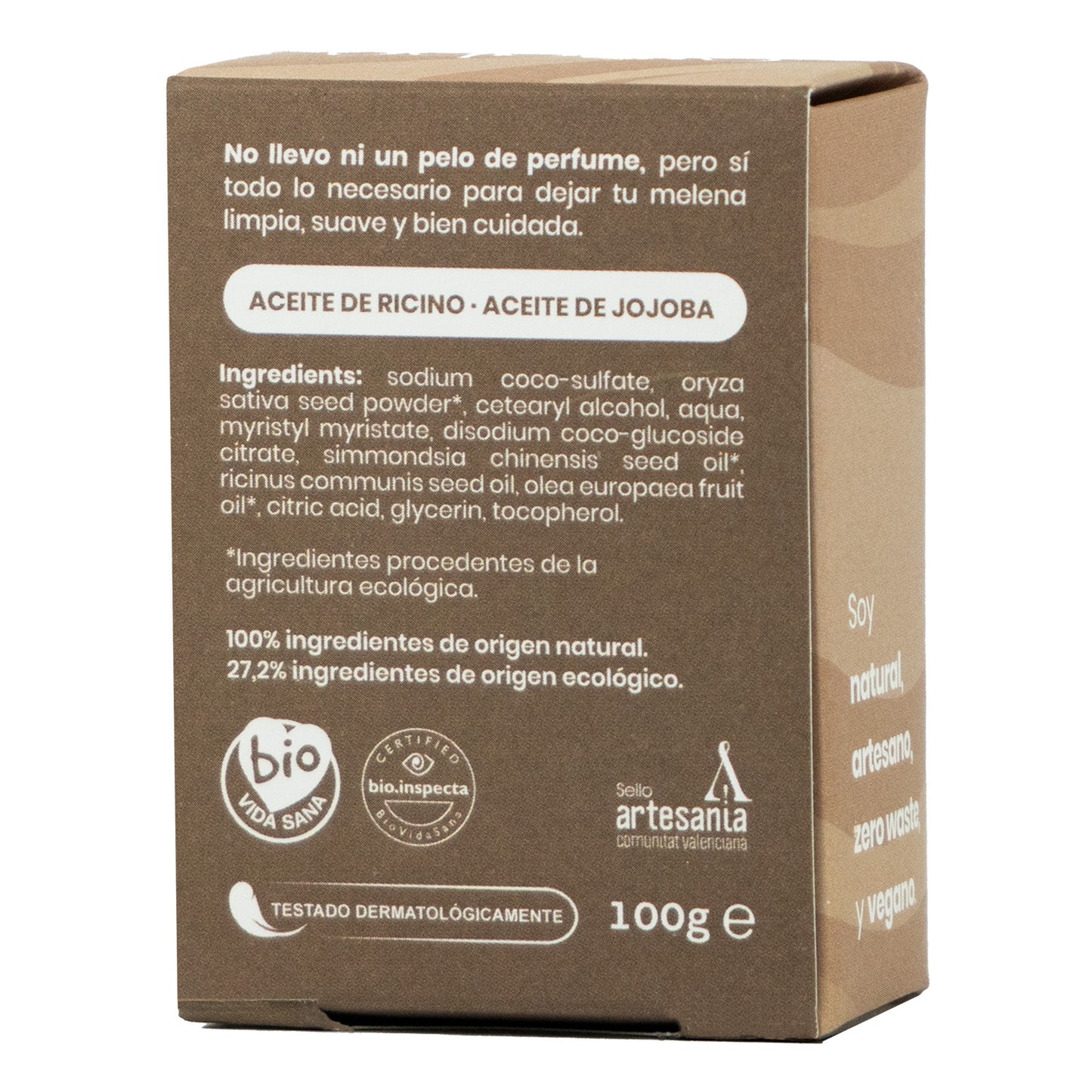Champú sólido sin perfume Essabó 100 g