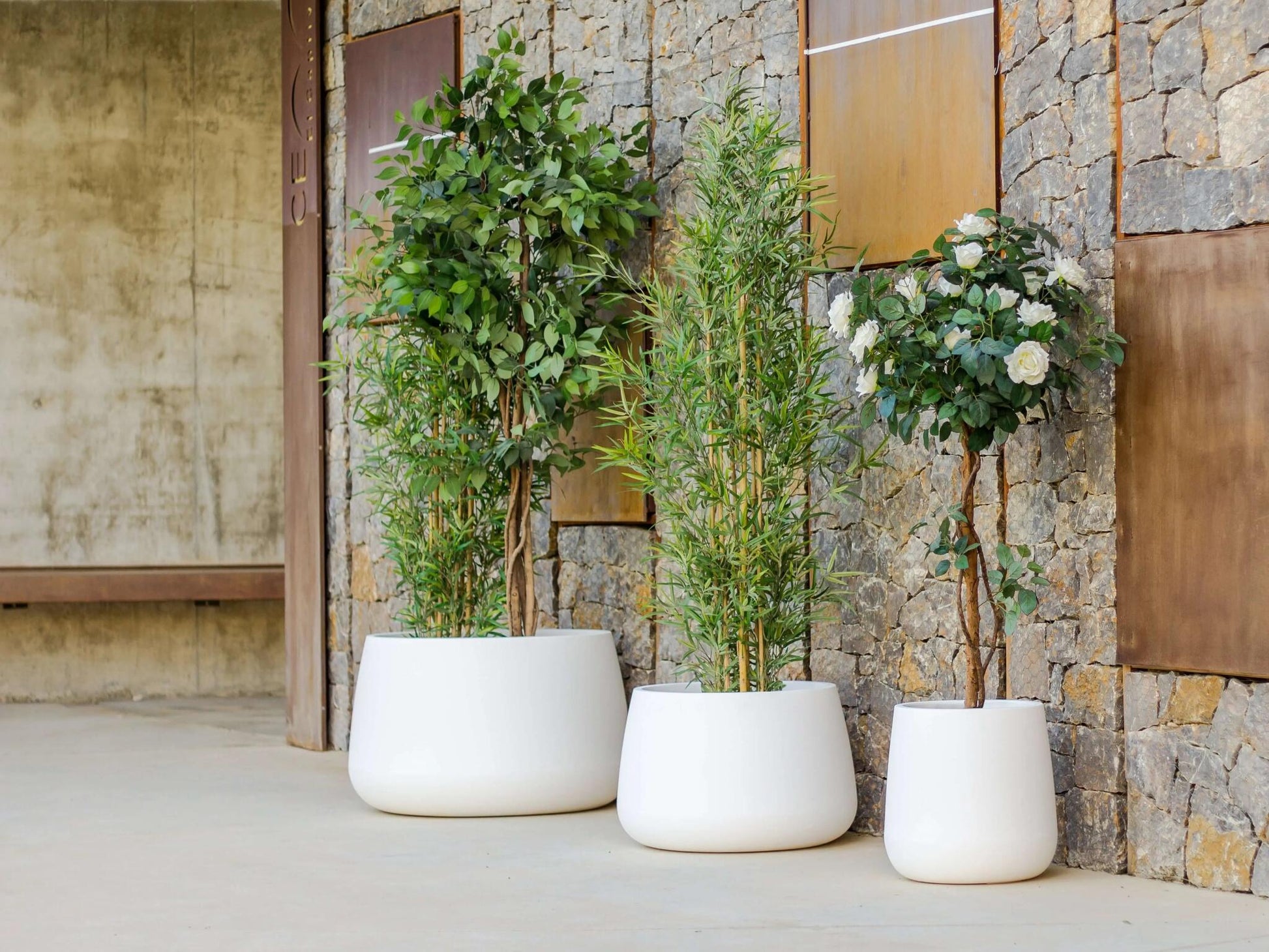 Jardineras Camelia / Ø39x59 Cm. / Antracita / Sin Luz_1