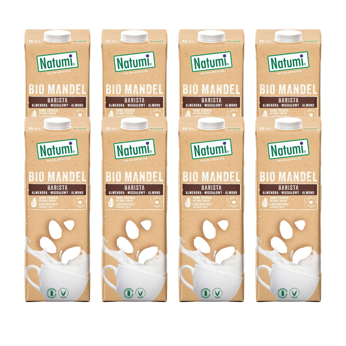 Pack 8x Bebida Almendra Barista BIO Natumi 1L