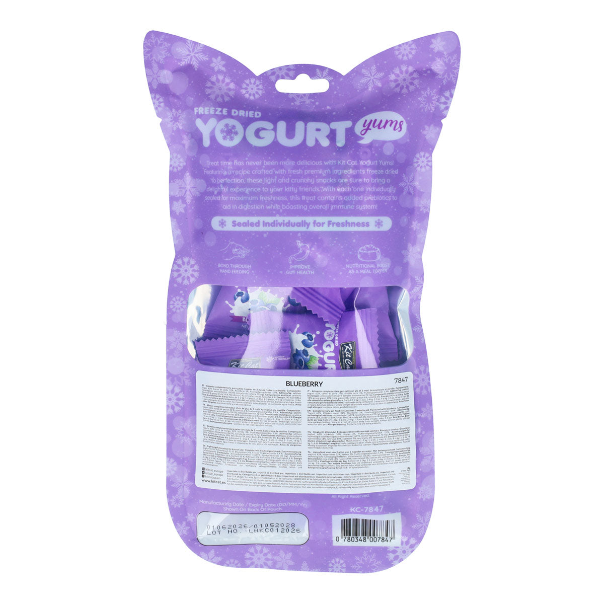 Kit Cat Yogurt Yums Liofilizado Arándano 10g (10 unidades)