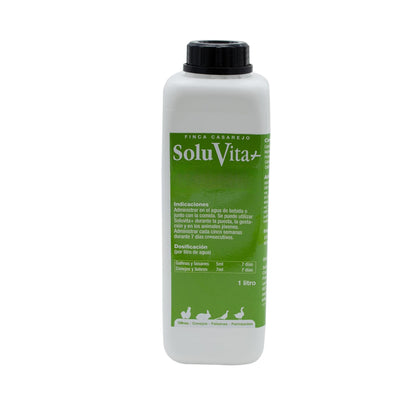 SoluVita 1L - Vitaminas para Gallinas, Conejos, Anátidas y Otras Aves - Apoyo nutricional en épocas de alta demanda_0