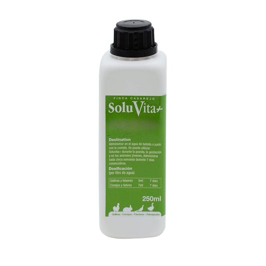 SoluVita 250ml - Vitaminas para Gallinas, Conejos, Anátidas y Otras Aves - Apoyo nutricional en épocas de alta demanda_0