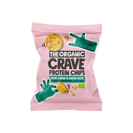 Chips Proteicos de Lentejas Sour Cream Onion Taste The Organic Crave 30gr