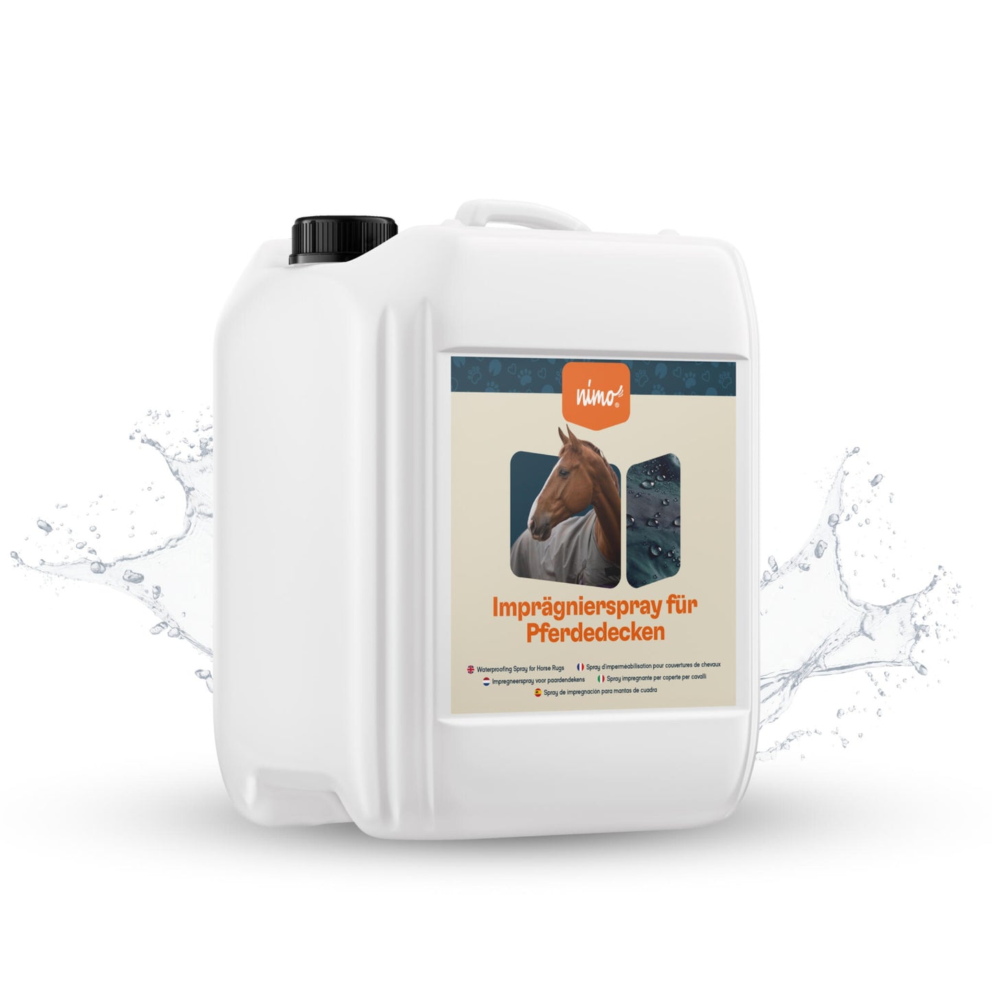 Spray Impermeabilizante Para Mantas De Caballo - Nimo - 10 L_0