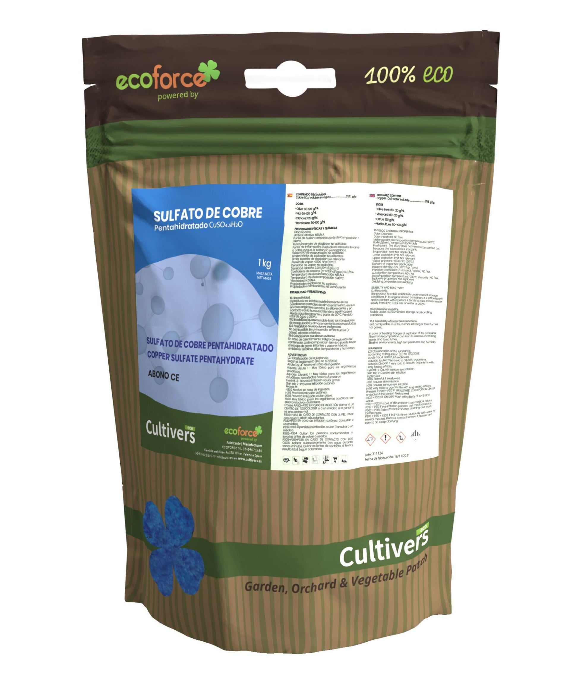 Sulfato De Cobre Cultivers 250 G_0