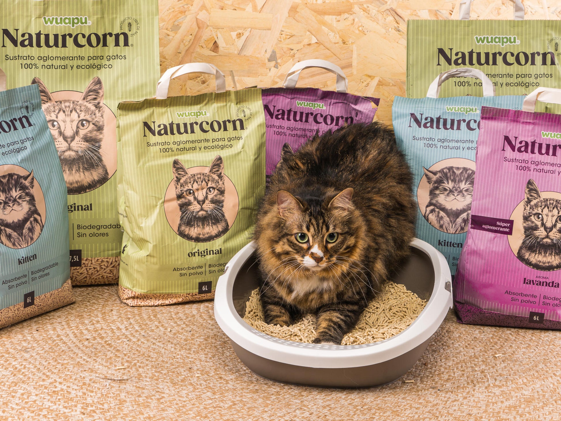 Sustrato Absorbente Wuapu Naturcorn Kitty En Mini Pelet Biodegradable Para Gato 1 U 6l_5
