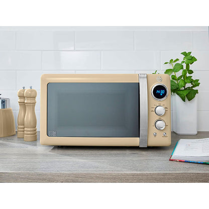 Swan Retro Microondas Digital 20l, 5 Niveles De Potencia, Función Descongelación Temporizador 60 Min, Sm22030cneu, Crema_1