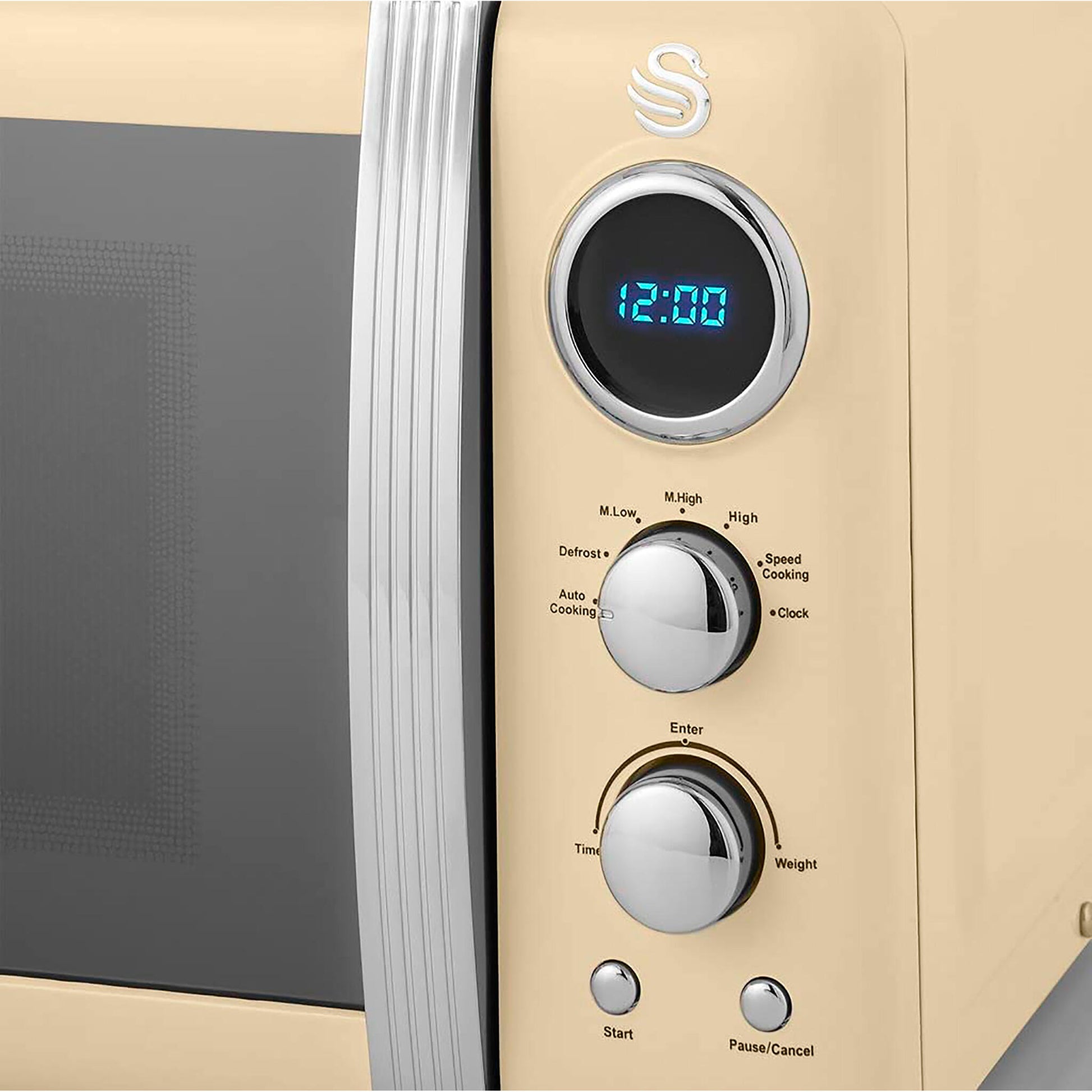 Swan Retro Microondas Digital 20l, 5 Niveles De Potencia, Función Descongelación Temporizador 60 Min, Sm22030cneu, Crema_4