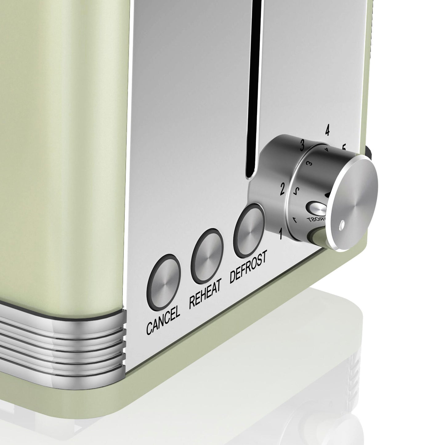 Swan Retro Tostadora Pan Ranura Ancha 2 Rebanadas, Regulador Nivel De Tostado, Descongelación, St19010gneu, Verde 800w_4