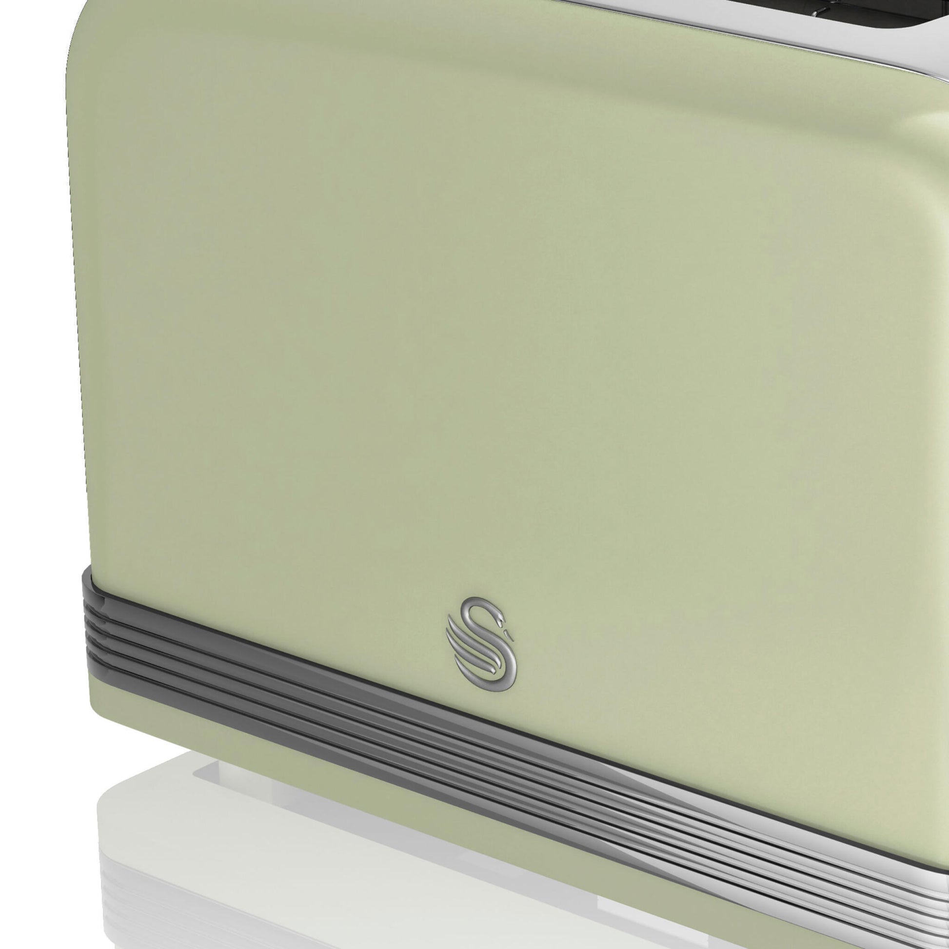 Swan Retro Tostadora Pan Ranura Ancha 2 Rebanadas, Regulador Nivel De Tostado, Descongelación, St19010gneu, Verde 800w_5